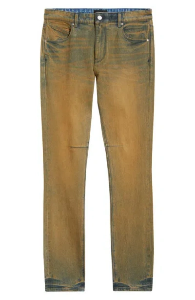 Rta Bryant Mid Rise Washed Skinny Jeans In Brown