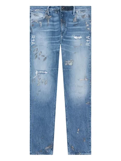 Rta Bryant Paint-splatter Jeans In Blue