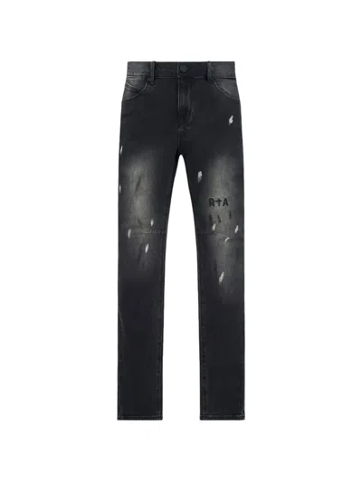 Rta Bryant Paint-splatter Jeans In Black