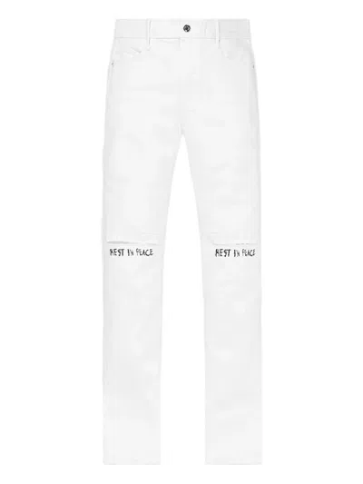 Rta Bryant Rest In Peace Jeans In White