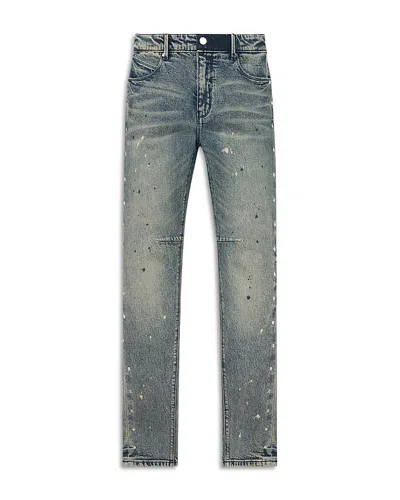 Rta Bryant Skinny Fit Jeans In Marine Paint Stud In Blue
