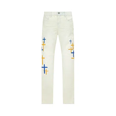 Pre-owned Rta Bryant Skinny Jean 'stormy Sky Cross Patch' | Blue | Men's Size 30