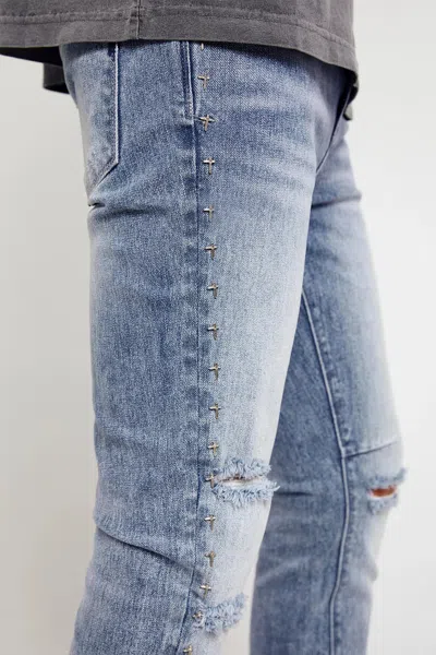 Rta Bryant Studded Skinny Jean In Blue