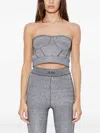Rta Bustier Knitted Top In Gray