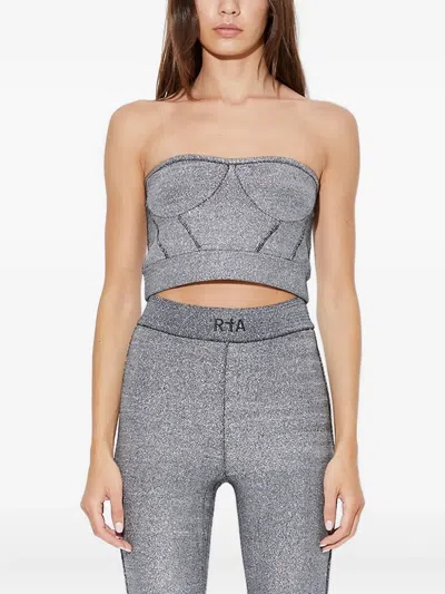 Rta Bustier Knitted Top In Gray