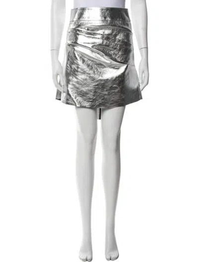 Pre-owned Rta Calf Leather Knee-length Skirt In White