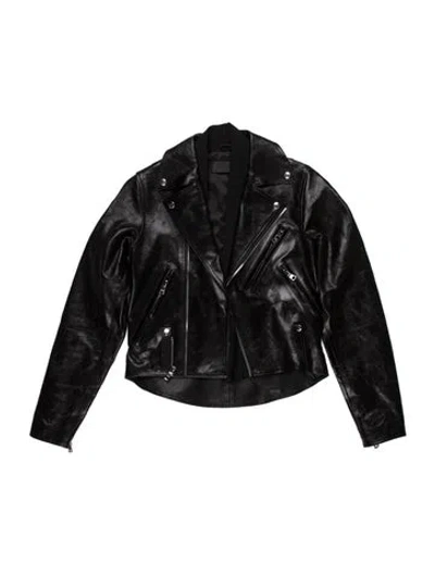 Pre-owned Rta Calfskin Biker Jacket In Black