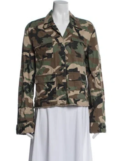Pre-owned Rta Camouflage Print Utility Jacket In Brown