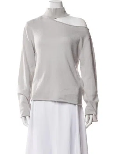 Pre-owned Rta Cashmere Asymmetrical Sweater In Grey