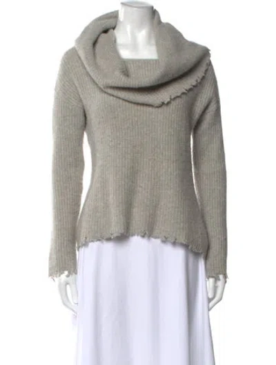 Pre-owned Rta Cashmere Cowl Neck Sweater In Gray