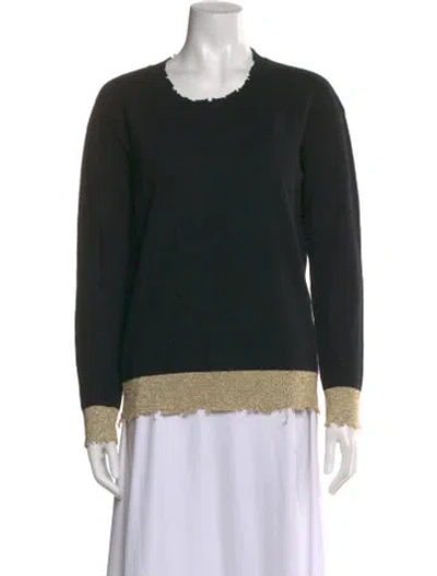 Pre-owned Rta Cashmere Crew Neck Sweater In Black