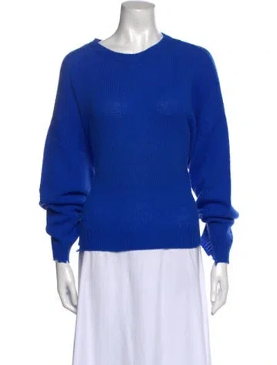 Pre-owned Rta Cashmere Crew Neck Sweater In Blue