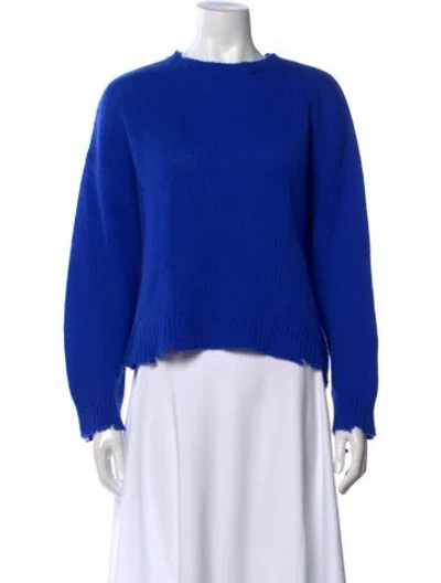 Pre-owned Rta Cashmere Crew Neck Sweater In Blue