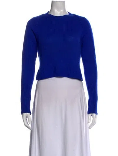 Pre-owned Rta Cashmere Crew Neck Sweater In Blue