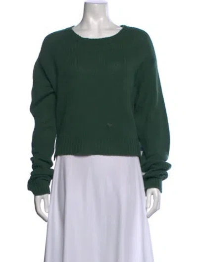 Pre-owned Rta Cashmere Crew Neck Sweater In Green