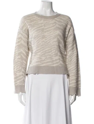 Pre-owned Rta Cashmere Crew Neck Sweater In Neutral