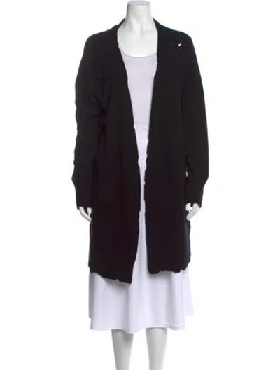 Pre-owned Rta Cashmere Open Front Sweater In Black