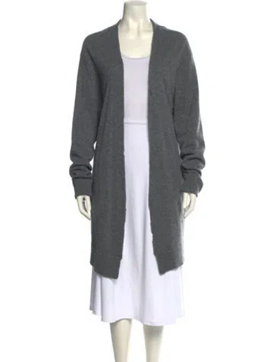 Pre-owned Rta Cashmere Open Front Sweater In Gray