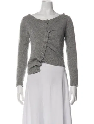 Pre-owned Rta Cashmere Open Front Sweater In Gray