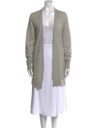 Pre-owned Rta Cashmere Open Front Sweater In Neutral