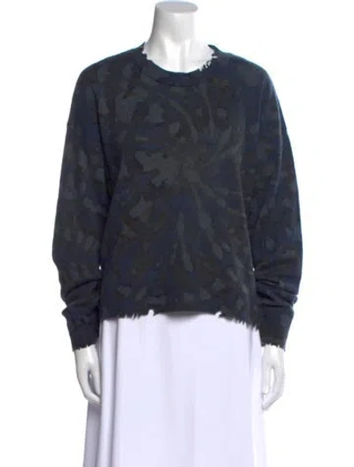 Pre-owned Rta Cashmere Printed Sweater In Blue