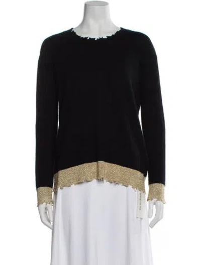 Pre-owned Rta Cashmere Scoop Neck Sweater In Black