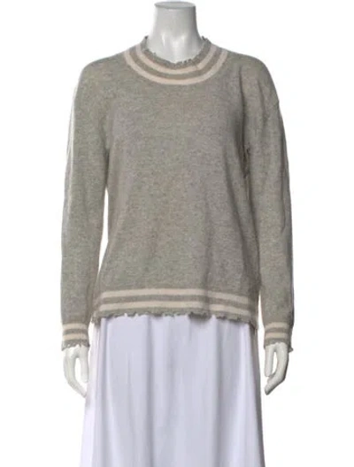Pre-owned Rta Cashmere Striped Sweater In Grey