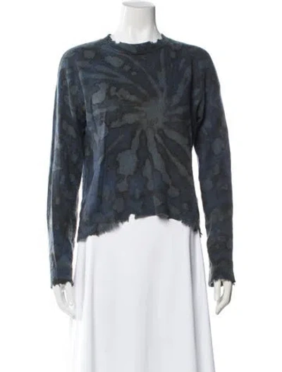 Pre-owned Rta Cashmere Tie-dye Print Sweater In Blue