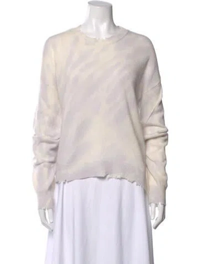 Pre-owned Rta Cashmere Tie-dye Print Sweater In Neutrals