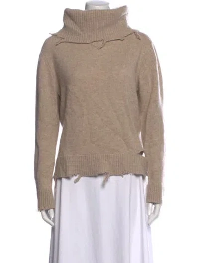 Pre-owned Rta Cashmere Turtleneck Sweater In Neutrals