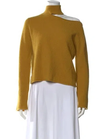 Pre-owned Rta Cashmere Turtleneck Sweater In Yellow