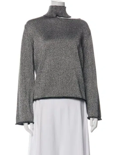 Pre-owned Rta Cashmere Turtleneck Top In Grey
