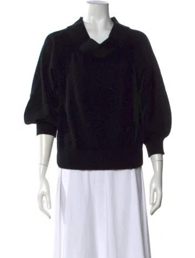 Pre-owned Rta Cashmere V-neck Sweater In Black