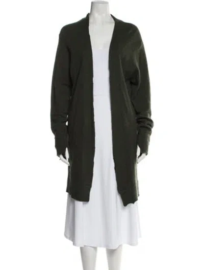 Pre-owned Rta Cashmere V-neck Sweater In Green