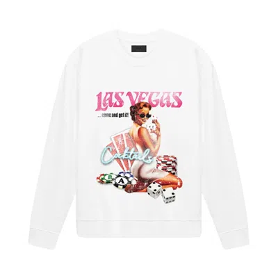 Pre-owned Rta Charles Las Vegas Cocktails Sweatshirt 'white' | Men's Size S