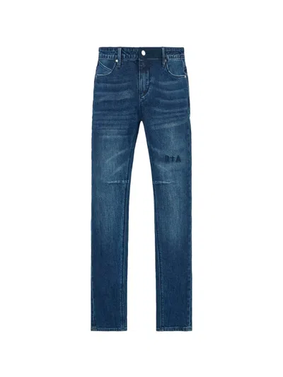 Rta Clayton Logo-embroidered Jeans In Blue