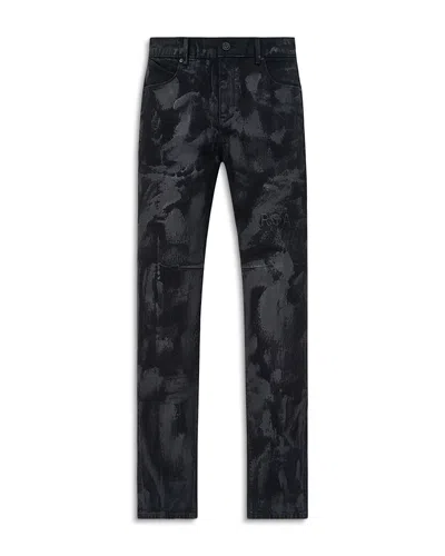 Rta Clayton Pintuck Skinny Fit 33 Jeans In Twilight Luster In Black