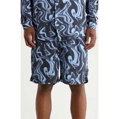 Rta Clyde Drawstring Shorts In Blue