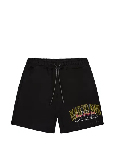 Rta Clyde Logo-print Shorts In Black