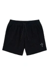 Rta Clyde Pull-on Terry Shorts In Black
