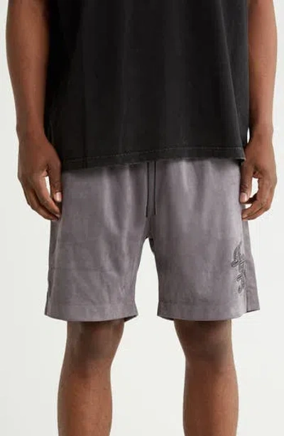 Rta Clyde Shorts In Stone Script Logo