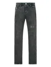 Rta Coated-effect Panel Jeans In Gray
