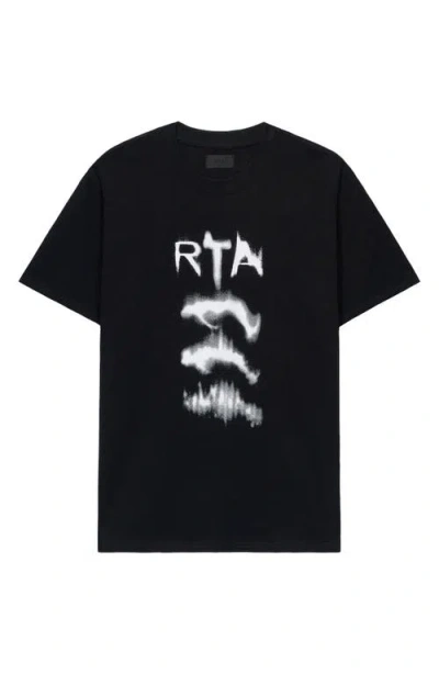 Rta Colin Ascending Logo Oversize Graphic T-shirt In Black