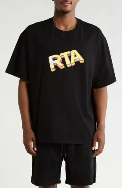 Rta Colin Cotton Graphic T-shirt In Black