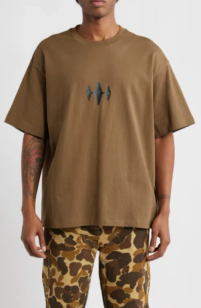 Rta Colin Oversize Graphic Print T-shirt In Brown