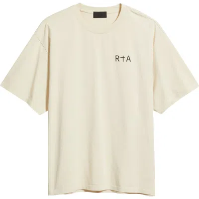 Rta Colin Oversize Logo Graphic T-shirt In Brown