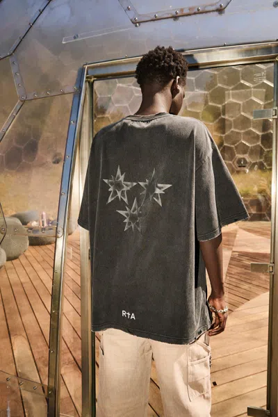 Rta Colin Oversized Short Sleeve Tee In Gray