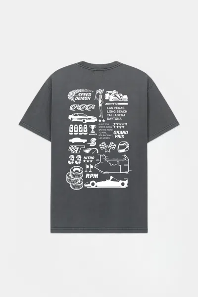 Rta Colin Oversized Short Sleeve Tee In Gray