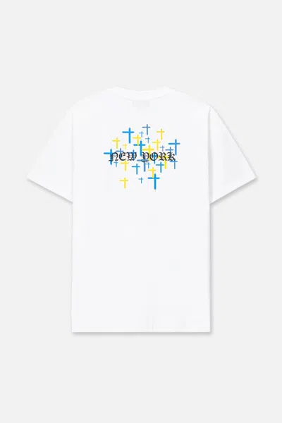 Rta Colin Oversized Short Sleeve Tee In White