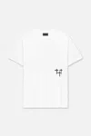 Rta Colin Oversized Short Sleeve Tee In White
